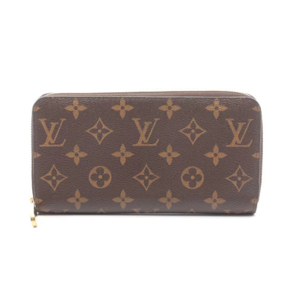 Louis Vuitton Zippy Wallet Round Long Canvas Monogram Brown